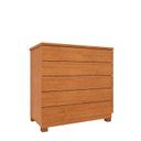 Ver imagem 3 de Cômoda 5 Gavetas com Pés 86cm Premium Bege/Cinamomo