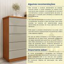 Ver imagem 7 de Cômoda 5 Gavetas com Pés 86cm Premium Bege/Cinamomo/Off White