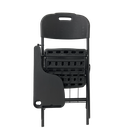 Ver imagem 3 de Kit 04 Cadeira 4 Pés Escolar Universitária Dobrável com Prancheta e Grade Preta