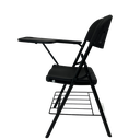 Ver mais imagens de Kit 04 Cadeira 4 Pés Escolar Universitária Dobrável com Prancheta e Grade Preta