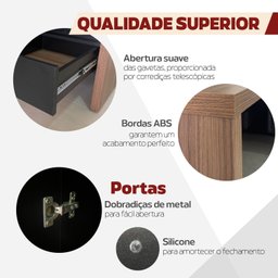Mesa para Escritório em L 180x190cm 2 Portas 3 Gavetas Y37  - 8