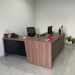 Mesa para Escritório em L 180x190cm 2 Portas 3 Gavetas Y37  - 14