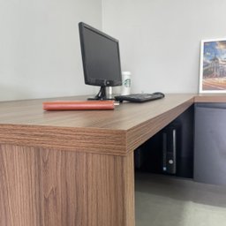 Mesa para Escritório em L 180x190cm 2 Portas 3 Gavetas Y37  - 19