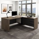 Ver imagem 2 de Escrivaninha Mesa Escritório em L 180x190cm 2 Portas 3 Gavetas Y37