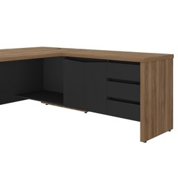 Mesa para Escritório em L 180x190cm 2 Portas 3 Gavetas Y37  - 13