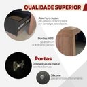 Ver mais imagens de Escrivaninha Mesa Escritório em L Y37 3 Gavetas 2 Portas 180cm Nogal e Preto Marrom Artany
