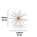 Ver imagem 5 de Escultura Decorativa Ouriço Rose Decoração de Ferro