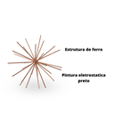 Ver imagem 4 de Escultura Decorativa Ouriço Rose Decoração de Ferro