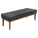 Ver imagem 4 de Kit Cabeceira e Calçadeira Recamier King 1,95m Suede - Cinza
