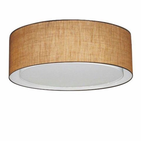 Plafon de Teto Cilíndrico Md-3037 Duplo com Cúpula em Tecido Resistente À Maresia Palha Vivare