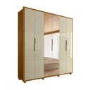Ver imagem 3 de Guarda-Roupa Casal 6 Portas 4 Gaveta 100% MDF 2 Portas com Espelho e Pés Matisse