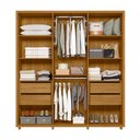 Ver imagem 5 de Guarda-Roupa Casal 6 Portas 4 Gaveta 100% MDF 2 Portas com Espelho e Pés Matisse