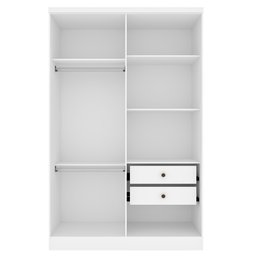 Guarda Roupa Solteiro 4 Portas 2 Gavetas 133cm Amsterdam   - 9