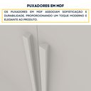 Ver imagem 5 de Guarda Roupa Solteiro 4 Portas 2 Gavetas 133cm Amsterdam Branco/Neve