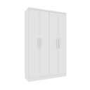 Ver imagem 2 de Guarda Roupa Solteiro 4 Portas 2 Gavetas 133cm Amsterdam Branco/Neve