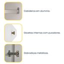 Ver imagem 5 de Guarda Roupa Solteiro 4 Portas 2 Gavetas 133cm Amsterdam Branco/Neve