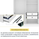 Ver mais imagens de Guarda Roupa Solteiro 4 Portas 2 Gavetas 133cm Amsterdam Branco/Neve