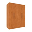 Ver imagem 2 de Guarda Roupa Solteiro 4 Portas 2 Gavetas 133cm Amsterdam Bege/Cinamomo