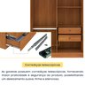 Guarda Roupa Solteiro 4 Portas 2 Gavetas 133cm Amsterdam   - 4