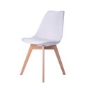Ver imagem 2 de Cadeira Leda Eames Jantar Cozinha com Assento Estofado Branco