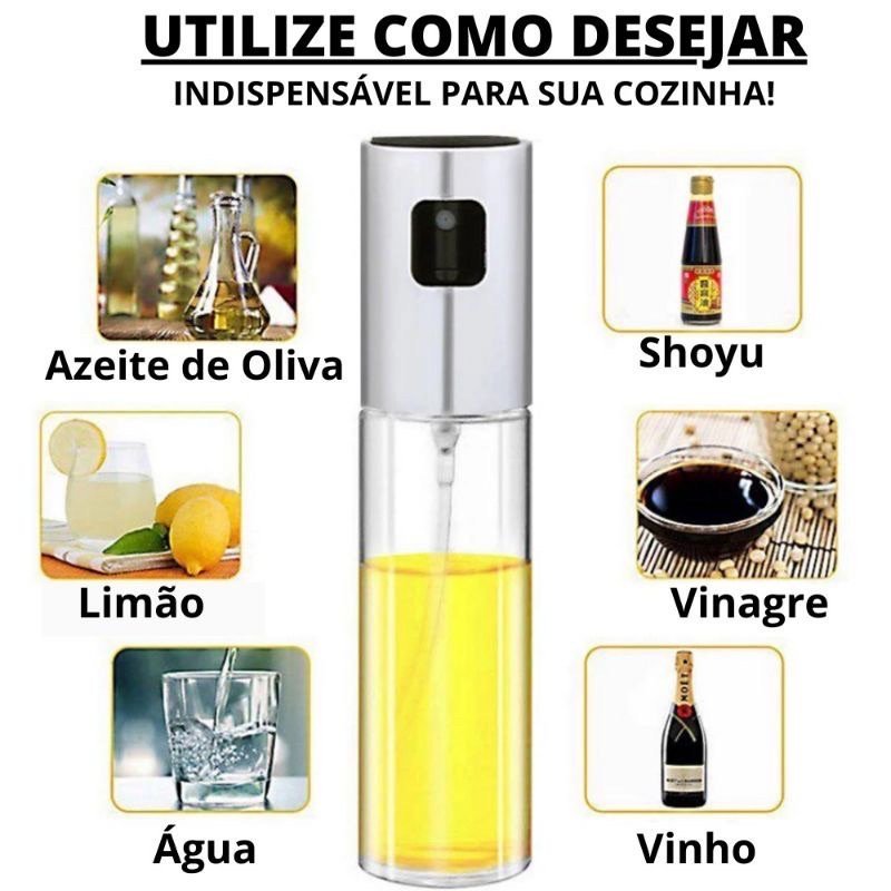 Spray Porta Azeite e Vinagre 100 ML Vidro Cor Aleatória - 2