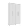 Guarda Roupa Solteiro com pés 4 Portas 2 Gavetas 133cm Amsterdam   - 2