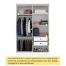 Guarda Roupa Solteiro com pés 4 Portas 2 Gavetas 133cm Amsterdam   - 8