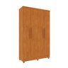 Guarda Roupa Solteiro com pés 4 Portas 2 Gavetas 133cm Amsterdam   - 10