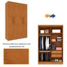 Guarda Roupa Solteiro com pés 4 Portas 2 Gavetas 133cm Amsterdam   - 6