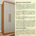 Ver mais imagens de Guarda Roupa Solteiro com pés 4 Portas 2 Gavetas 133cm Amsterdam