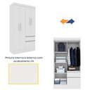 Ver mais imagens de Guarda Roupa Infantil 4 Portas 2 Gavetas 108cm Oregon