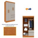 Ver mais imagens de Guarda Roupa Infantil 4 Portas 2 Gavetas 108cm Oregon