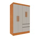 Ver imagem 3 de Guarda Roupa Infantil 4 Portas 2 Gavetas 108cm Oregon