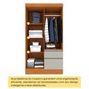 Ver imagem 2 de Guarda Roupa Infantil 4 Portas 2 Gavetas 108cm Oregon  