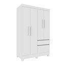 Ver imagem 3 de Guarda Roupa Infantil 4 Portas 2 Gavetas com Pés 108cm Oregon