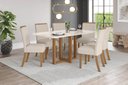Ver imagem 2 de Mesa Jantar Natali 160 6 Cadeiras Malu Linho - Henn