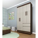 Ver imagem 1 de Guarda Roupa Infantil 4 Portas Oregon
