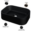 Ver imagem 4 de Kit 02 Cubas de Apoio Retangular para Banheiro Lavabo C01 Br37w Preto Matte Fosca - Lyam