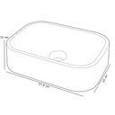 Ver imagem 5 de Kit 02 Cubas de Apoio Retangular para Banheiro Lavabo C01 Br37w Preto Matte Fosca - Lyam