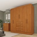Ver imagem 1 de Guarda Roupa Casal 6 Portas 4 Gavetas 180cm Arizona  