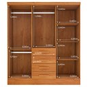 Ver imagem 5 de Guarda Roupa Casal 6 Portas 4 Gavetas 180cm Arizona Bege/Cinamomo