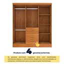 Ver imagem 7 de Guarda Roupa Casal 6 Portas 4 Gavetas 180cm Arizona Bege/Cinamomo