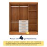 Guarda Roupa Casal 6 Portas 4 Gavetas 180cm Arizona   - 4