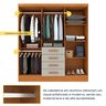 Guarda Roupa Casal 6 Portas 4 Gavetas 180cm Arizona   - 3