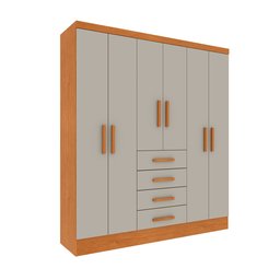 Guarda Roupa Casal 6 Portas 4 Gavetas 180cm Arizona   - 10