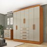Guarda Roupa Casal 6 Portas 4 Gavetas 180cm Arizona   - 1