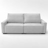 Sofá 3 Lugares Recepção Moderno 2 Metros Sala Contemporâneo Linho:cinza - 2