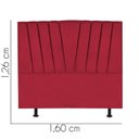 Ver imagem 3 de Cabeceira Bélgica Cama Box Casal 160 Cm Suede Vermelho