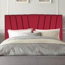 Ver imagem 2 de Cabeceira Bélgica Cama Box Casal 160 Cm Suede Vermelho
