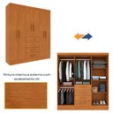 Ver mais imagens de Guarda Roupa Casal com Espelho e Pés 6 Portas 4 Gavetas 180cm Arizona Bege/Cinamomo